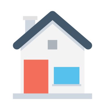 ev düz vektör simgesi