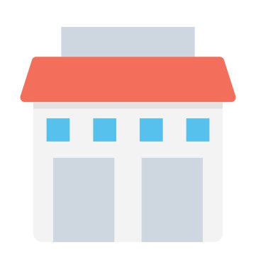 Villa düz vektör simgesi