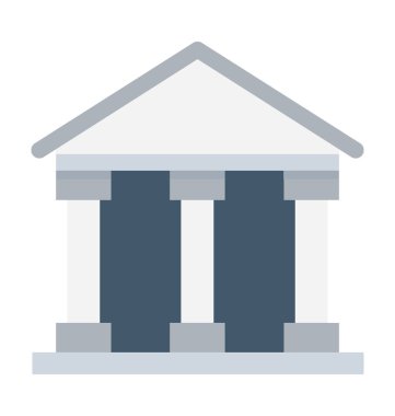 Mahkeme düz vektör simgesi