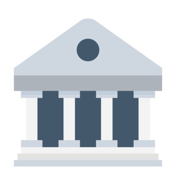 Mahkeme düz vektör simgesi