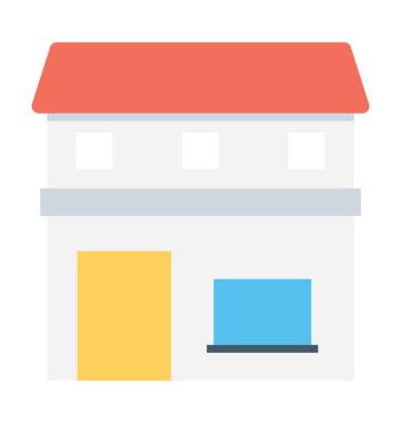 depo düz vektör simgesi