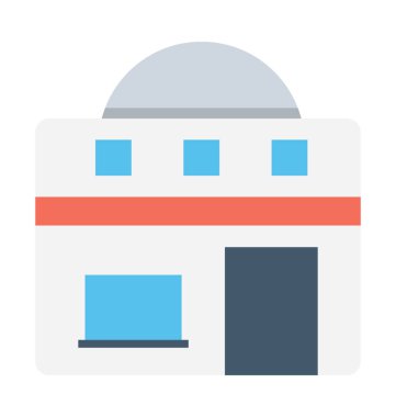 Mezar düz vektör simgesi