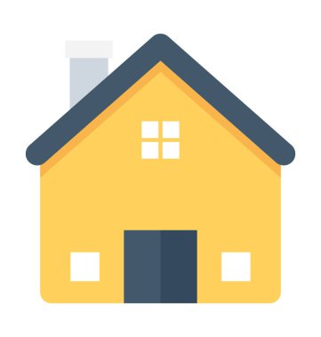 ev düz vektör simgesi