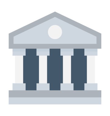 Mahkeme düz vektör simgesi