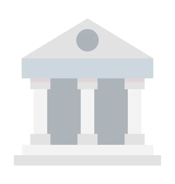 Tribunal Flat Vector Icon — Vetor de Stock