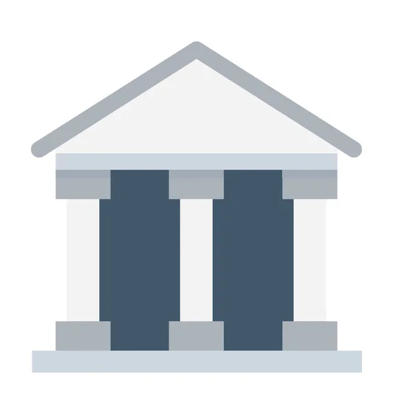 Tribunal Flat Vector Icon — Vetor de Stock