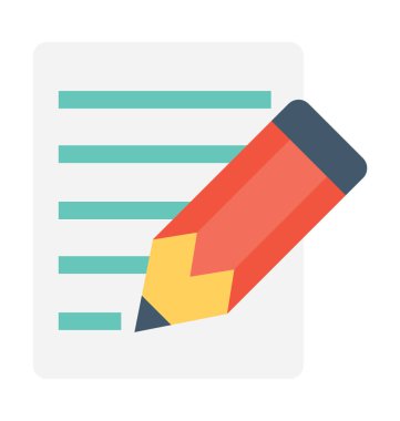 Yazılı düz vektör simgesi