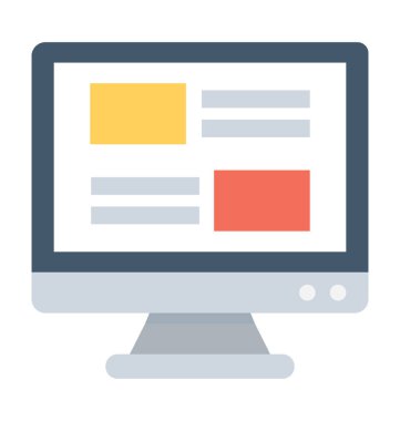 Web düzen düz vektör simgesi