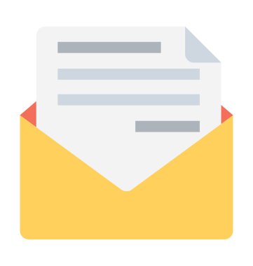 e-posta düz vektör simgesi