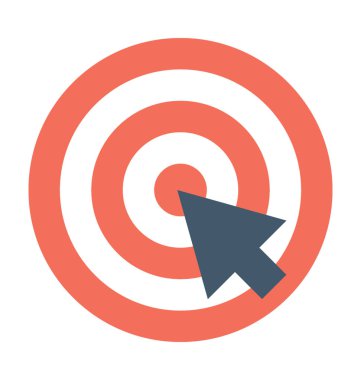 hedef düz vektör simgesi