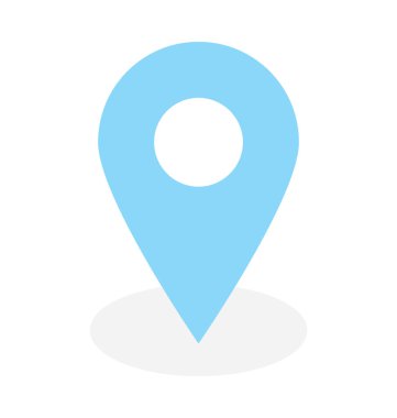 harita pin düz vektör simgesi