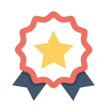 Kalite düz vektör simgesi