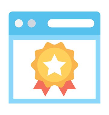 Web sitesi düz vektör simge