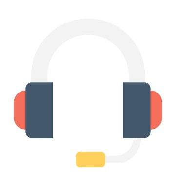 Kulaklıklar Düz Vektör Simgesi