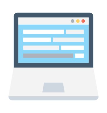 Web Form düz vektör simgesi