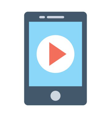 Mobil ortam düz vektör simgesi