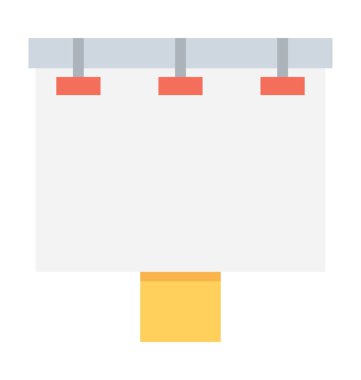 Billboard düz vektör simgesi