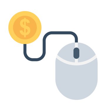 PPC düz vektör simgesi