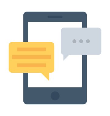 Mobil masaj düz vektör simgesi