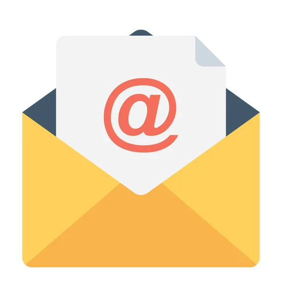 Email Flat Vector Icon — Stock Vector
