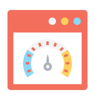Web sitesi hız düz vektör simge