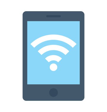 WiFi bağlantı düz vektör simgesi