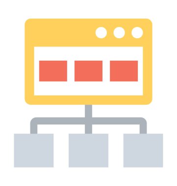 Ağ düz vektör simgesi