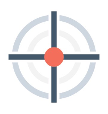 hedef düz vektör simgesi