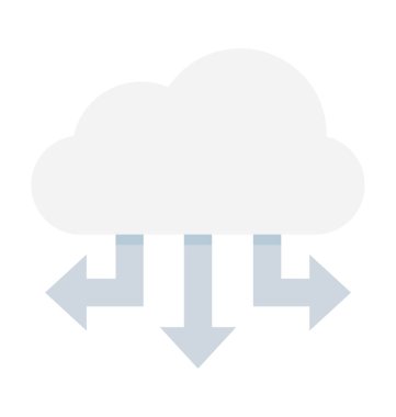 Bulut paylaşımı düz vektör simgesi