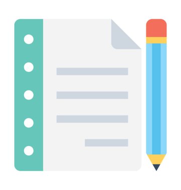 Yazılı düz vektör simgesi