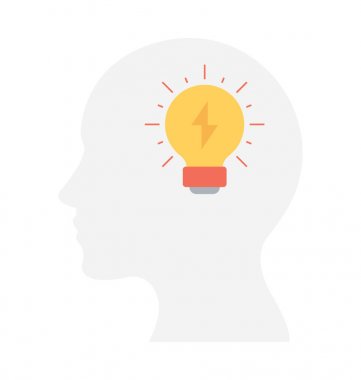 Yaratıcılık düz vektör simgesi