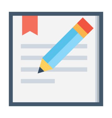 Yazılı düz vektör simgesi