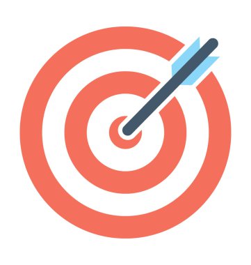 hedef düz vektör simgesi