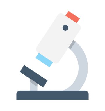 mikroskop düz vektör simgesi