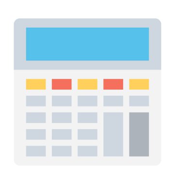 hesap makinesi düz vektör simgesi