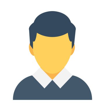 Öğrenci düz vektör simgesi