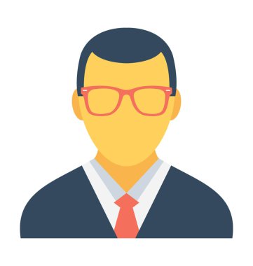 Öğretmen düz vektör simgesi