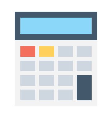 hesap makinesi düz vektör simgesi