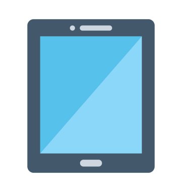 IPAD düz vektör simgesi