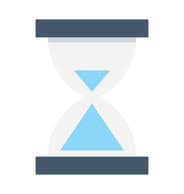 kum saati düz vektör simgesi