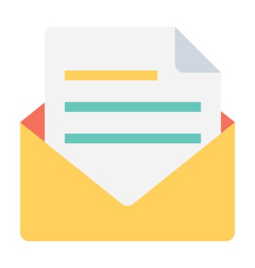 e-posta düz vektör simgesi