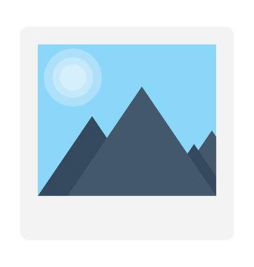 Manzara düz vektör simgesi