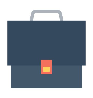 Okul çantası düz vektör simgesi