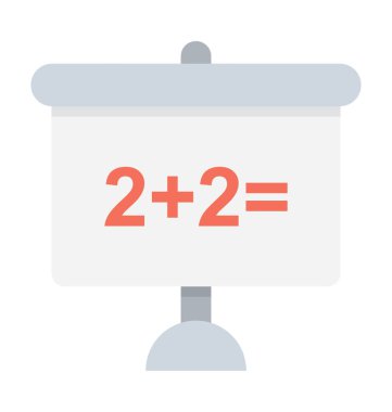 Temel matematik düz vektör simgesi