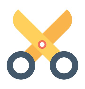 makas düz vektör simgesi