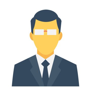 Öğretmen düz vektör simgesi