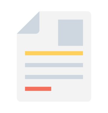 CV düz vektör simgesi