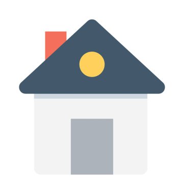 ev düz vektör simgesi