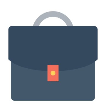 Okul çantası düz vektör simgesi