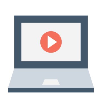 Laptop Düz Vektör Simgesi